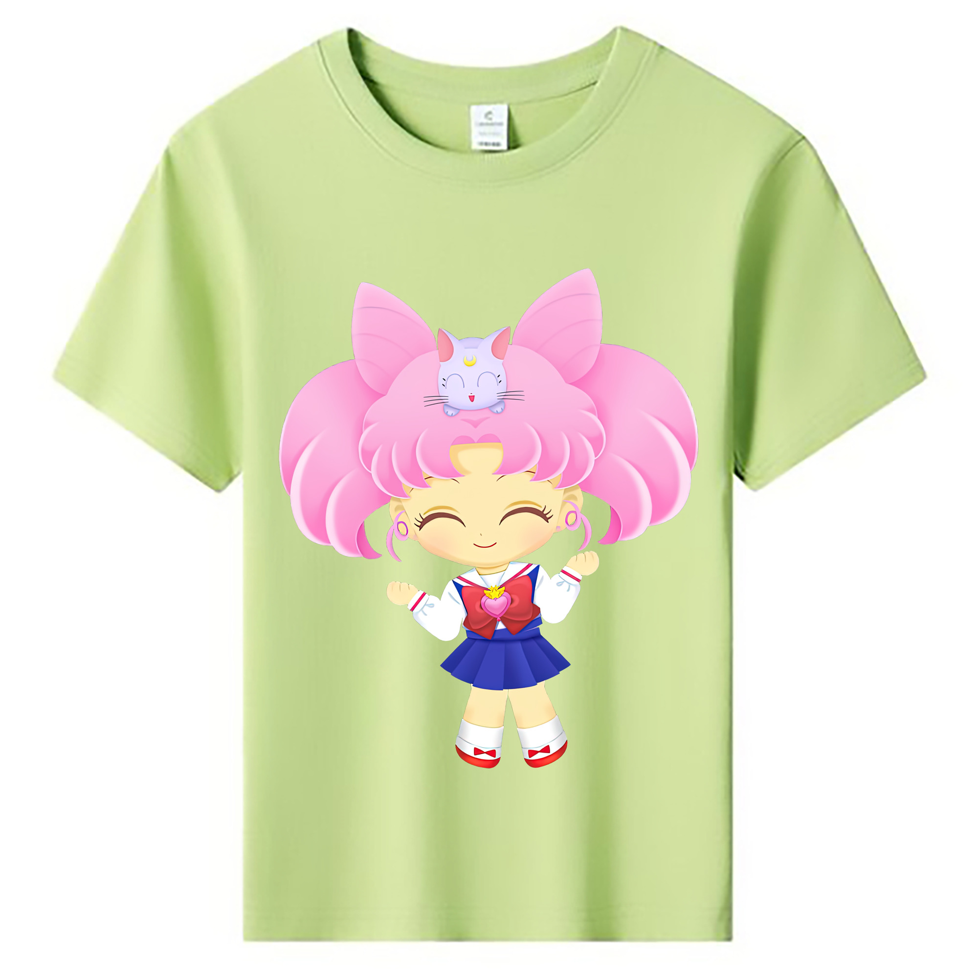 （画像用） 美少女戦士セーラームーン ちびうさ Sailor Moon Chibiusa Tsukino Usagi Small Lady Serenity 綿100％キッズTシャツ（フロントプリント）